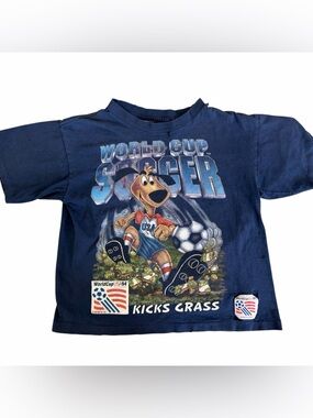Vintage 90s USA World Cup Soccer 1994 Kicks Grass T Shirt Size Youth XL RARE